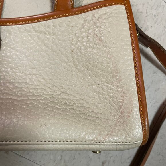Vintage DOONEY & BOURKE All Weather Leather Bag Pebbled w/ Top Handles Crossbody - Picture 10 of 15